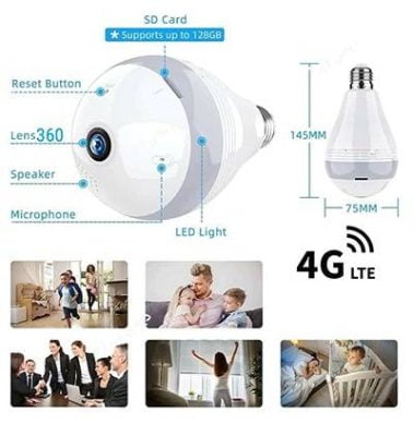 دوربین لامپی سیم کارتی wifi-4G.